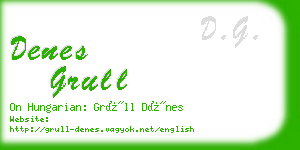 denes grull business card